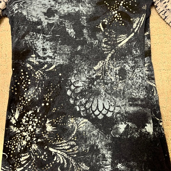 Womens Buckle Miss Me Burnout 3/4 Button Sleeve Top Small. - Picture 2 of 4